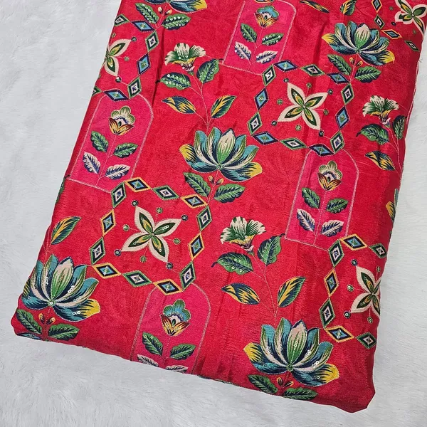 Dark_Pink_Position_Print_With_Embroidery_On_Chinon_Fabric