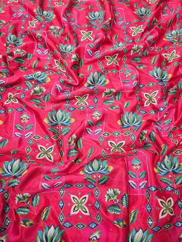 Dark_Pink_Position_Print_With_Embroidery_On_Chinon_Fabric