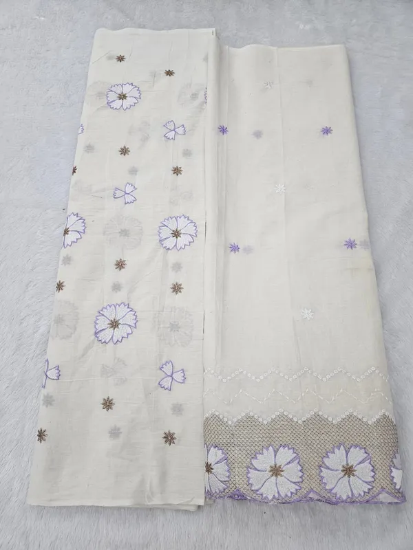 Lavender_Embroidered_2pc_Daman_Allover_On_Pure_Kora_Cotton_Fabric