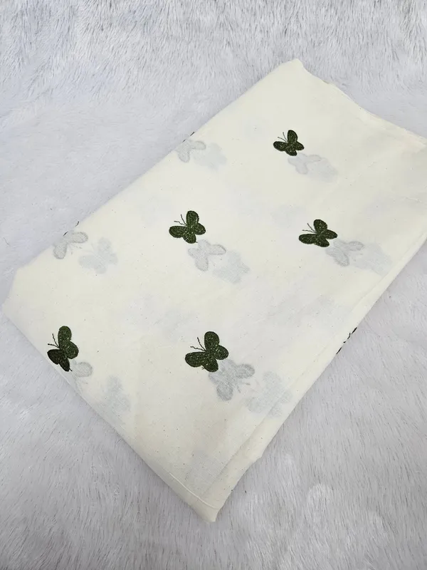 Green_Butterfly_Threadwork_Embroidery_On_Dyeable_Kora_Mul_Cotton_Fabric