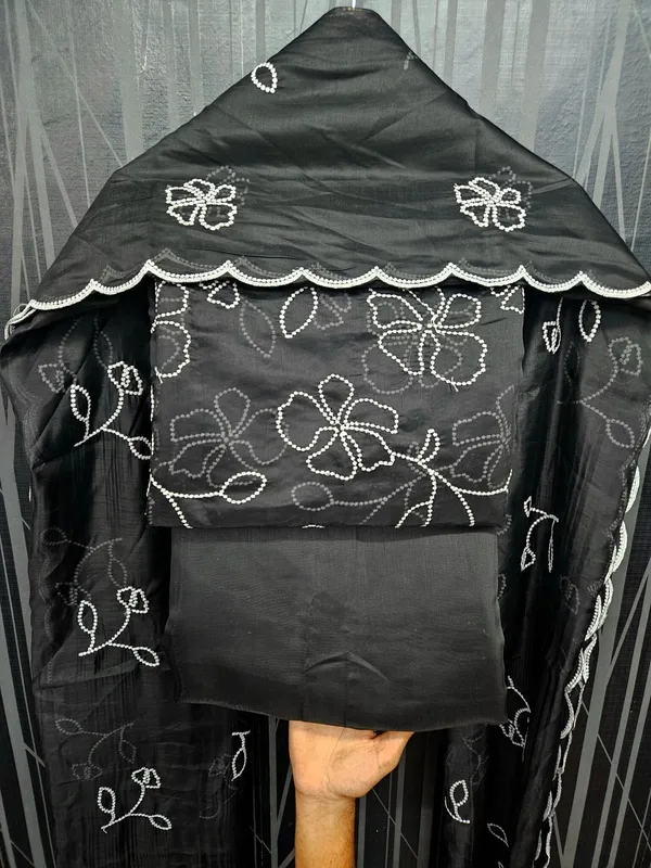 Black_3pc_Embroidery_On_Mul_Chanderi_Fabric