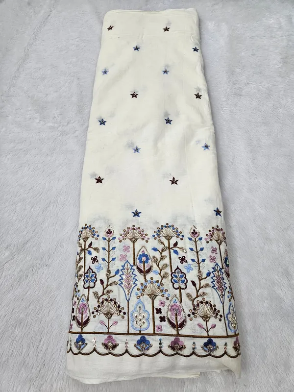 Floral_Multi_Thread_Beads_Embroidery_On_Kora_Mul_Cotton