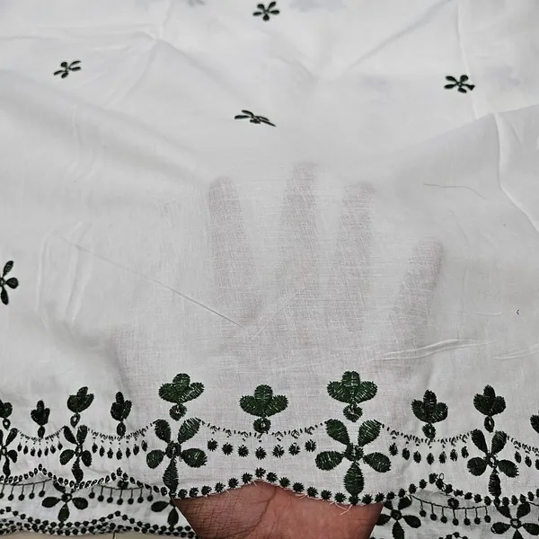 Green_Floral_2_Side_Border_Pure_Mul_Cotton_Dupatta