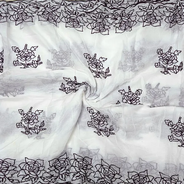 Purple_Floral_2_Side_Border_Pure_Mul_Cotton_Dupatta