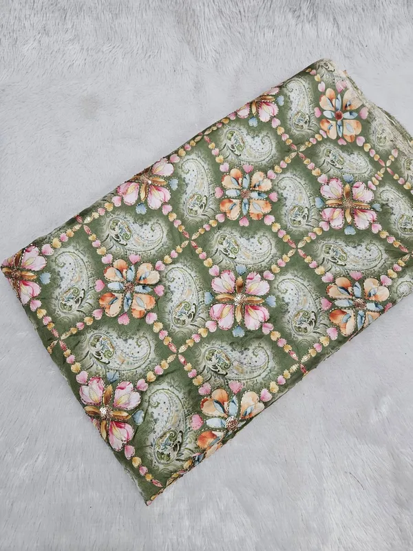 Mehndi_Green_Sequins_Beads_Position_Print_On_D_Crepe_Fabric
