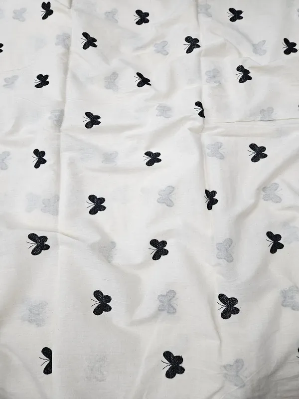 Black_Butterfly_Threadwork_Embroidery_On_Dyeable_Kora_Mul_Cotton_Fabric