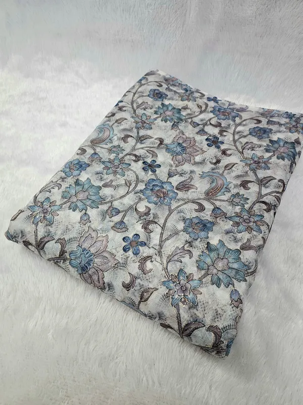 Blue_Floral_Position_Print_With_Embroidery_On_Organza_Fabric