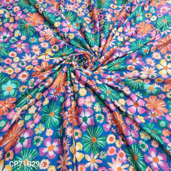 Blue_Floral_Position_Print_With_Embroidery_On_Chinon_Fabric