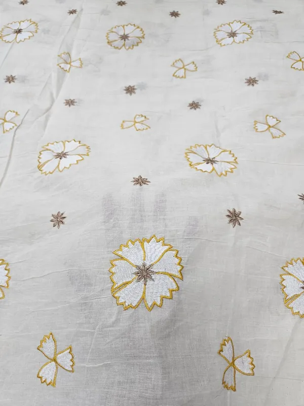 Yellow_Embroidered_2pc_Daman_Allover_On_Kora_Cotton_Fabric
