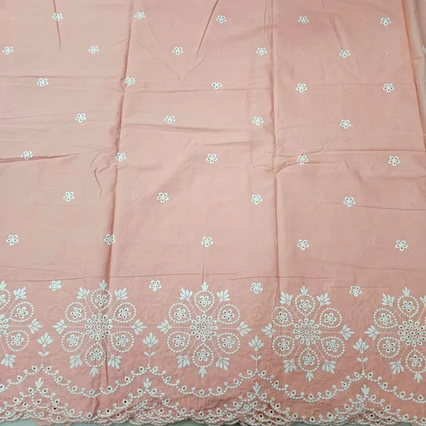 Peach_Daman_White_Thread_Embroidery_On_Cambric_Cotton_Fabric