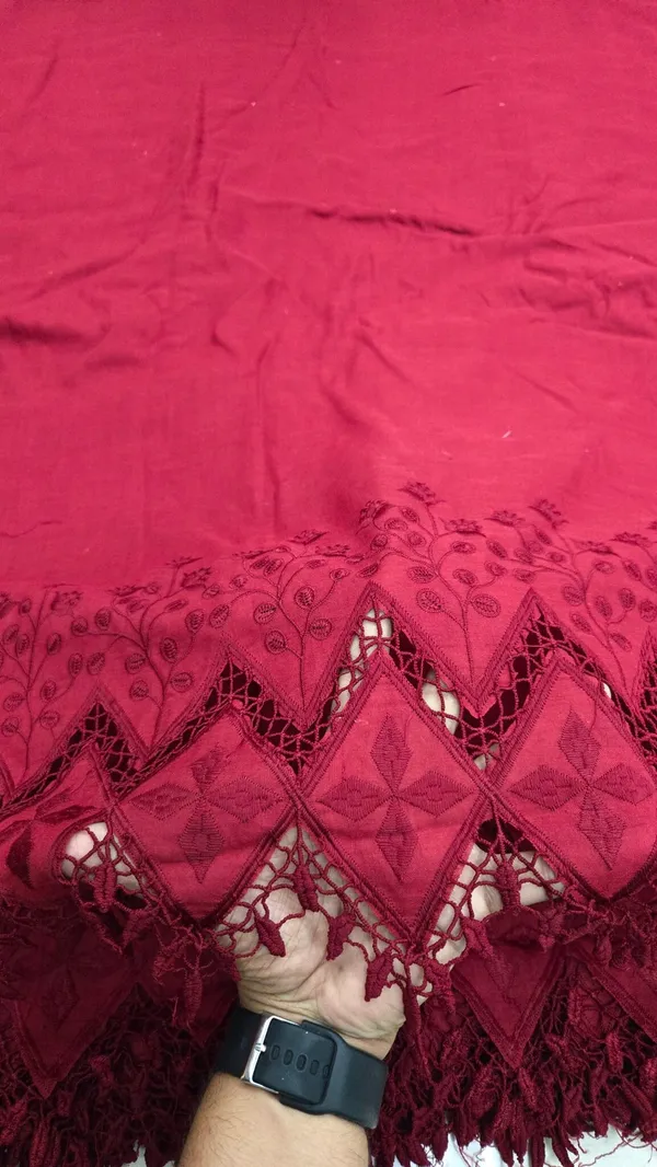 Red_Hakoba_Style_Daman_Embroidery_On_Cotton_Fabric
