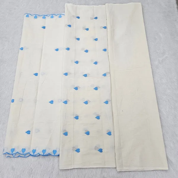 Blue_3pc_Embroidery_On_Pure_Kora_Cotton