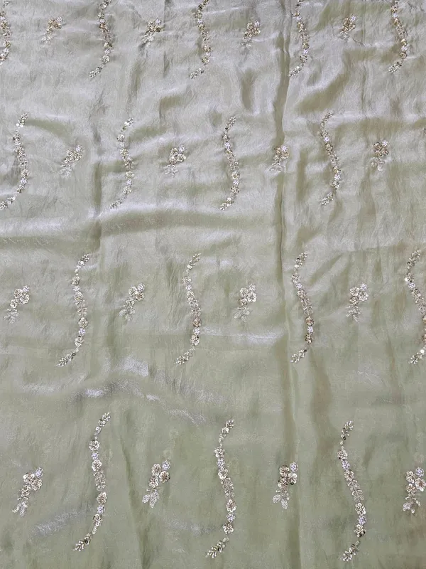 Pista_Beads_Embroidery_On_Space_Silk_Fendy_Fabric
