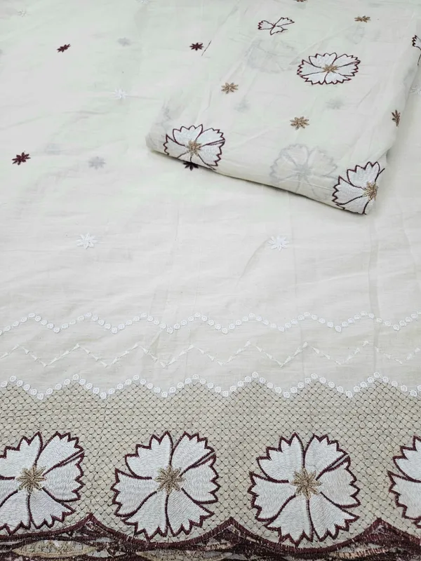 Maroon_Embroidered_2pc_Daman_Allover_On_Pure_Kora_Cotton_Fabric