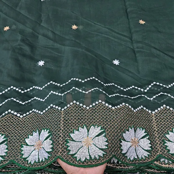 Dark_Green_3pc_Heavy_Embroidered_On_Mul_Chanderi_Fabric