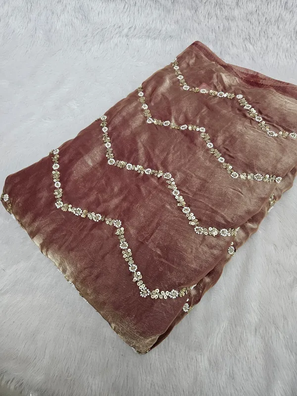 Dusty_Rose_Zigzag_Beads_Embroidery_On_Space_Silk_Fabric