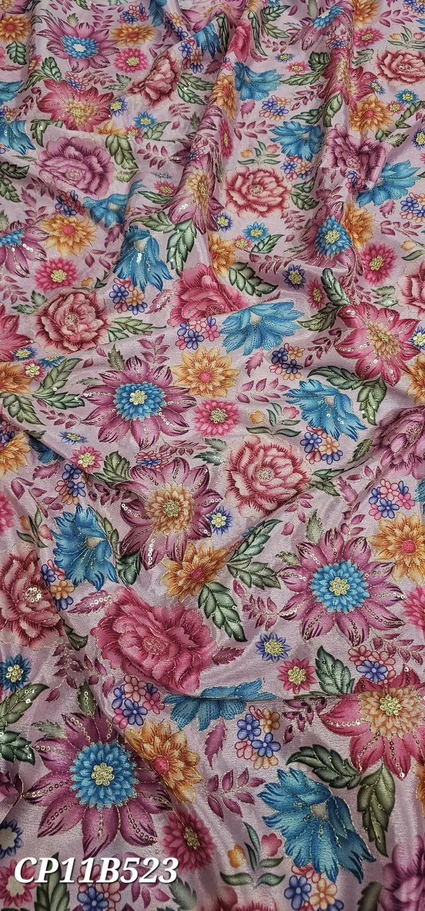 Pink_Floral_Position_Print_With_Embroidery_On_Chinon_Fabric
