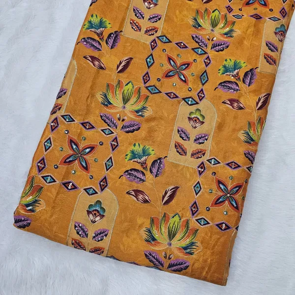 Yellow_Position_Print_With_Embroidery_On_Chinon_Fabric