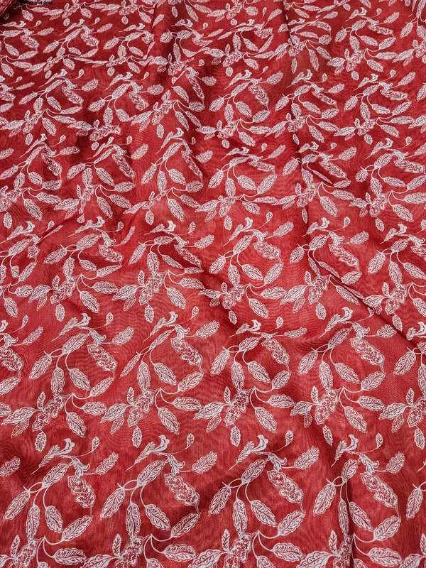 Floral_Leaf_Digital_Print_On_Mul_Chanderi_Fabric
