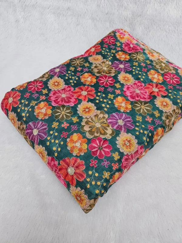Floral_Position_Print_With_Embroidery_On_Crushed_Jimmy_Choo_Fabric