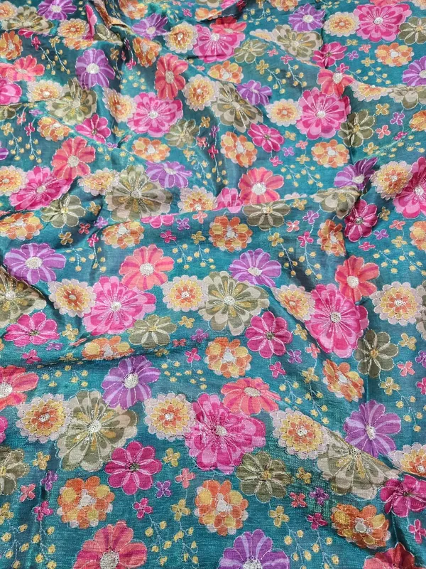 Floral_Position_Print_With_Embroidery_On_Crushed_Jimmy_Choo_Fabric