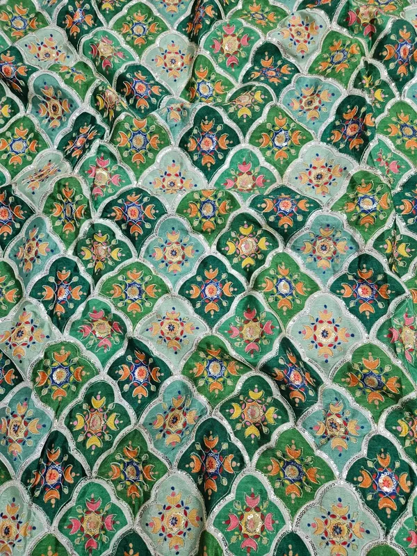 Green_Zari_Sequins_Embroidered_Work_With_Position_Print_On_Chinon_Fabric