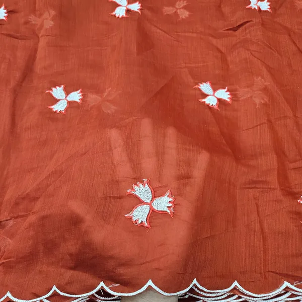 Rust_3pc_Heavy_Embroidered_On_Mul_Chanderi_Fabric