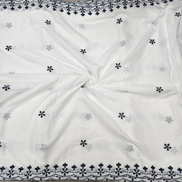 Grey_Floral_2_Side_Border_Pure_Mul_Cotton_Dupatta