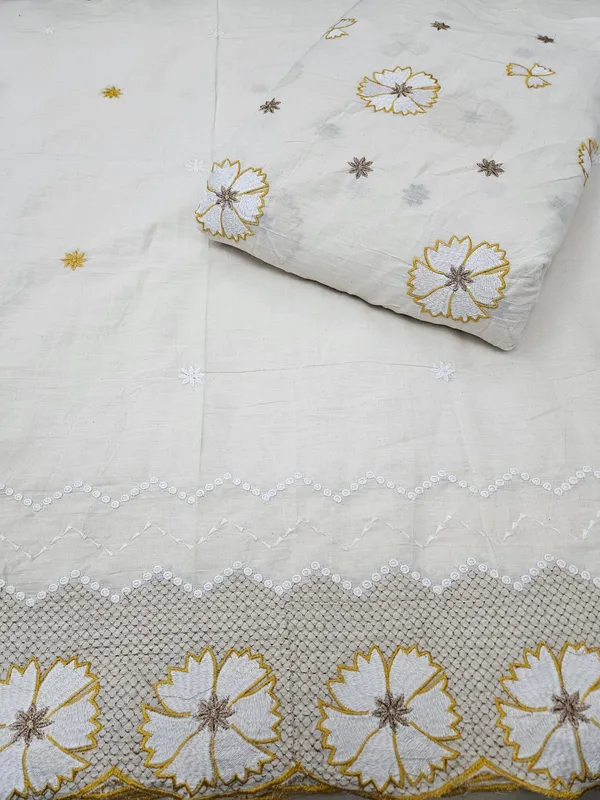 Yellow_Embroidered_2pc_Daman_Allover_On_Kora_Cotton_Fabric