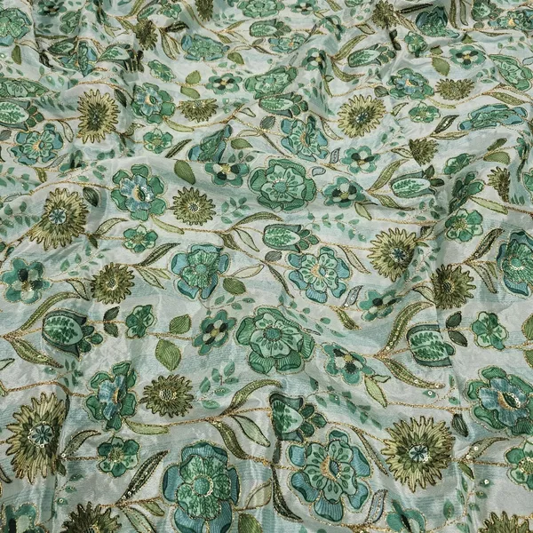 Light_Green_Position_Print_With_Sequins_Embroidery_On_Chinon_Fabric