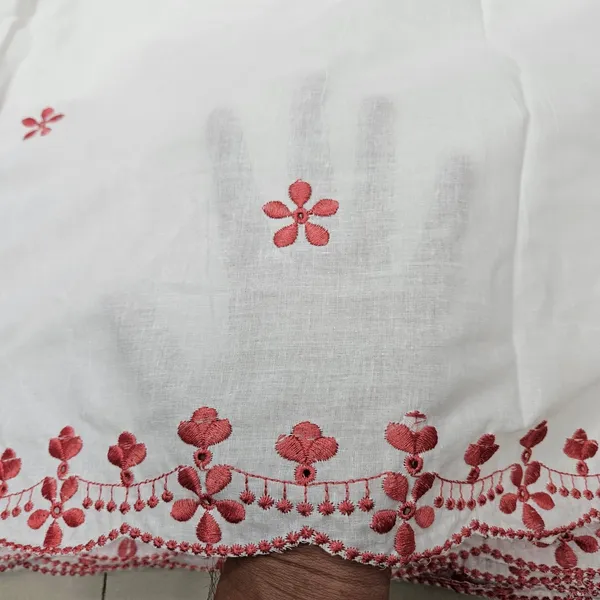 Red_Floral_2_Side_Border_Pure_Mul_Cotton_Dupatta