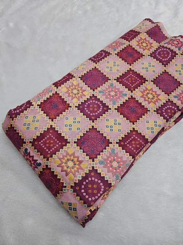 Wine_Jaquard_Position_Print_On_Cotton_Silk_Fabric