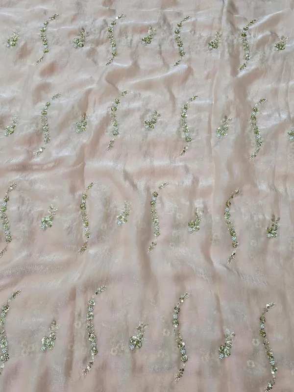 Light_Peach_Beads_Embroidery_On_Space_Silk_Fendy_Fabric