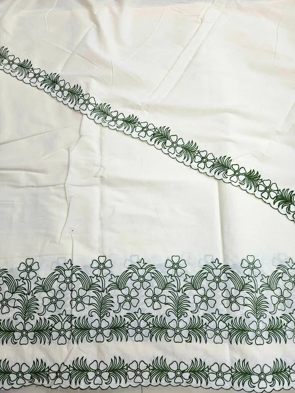 Green_Embroidered_2pc_Daman_Dupatta_On_Kora_Cotton_Fabric