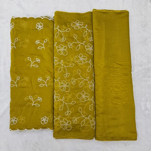Yellow_3pc_Embroidery_On_Mul_Chanderi_Fabric