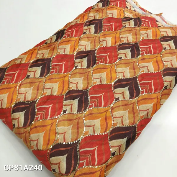 Multi_Colour_Position_Print_With_Embroidery_On_Chinon_Fabric