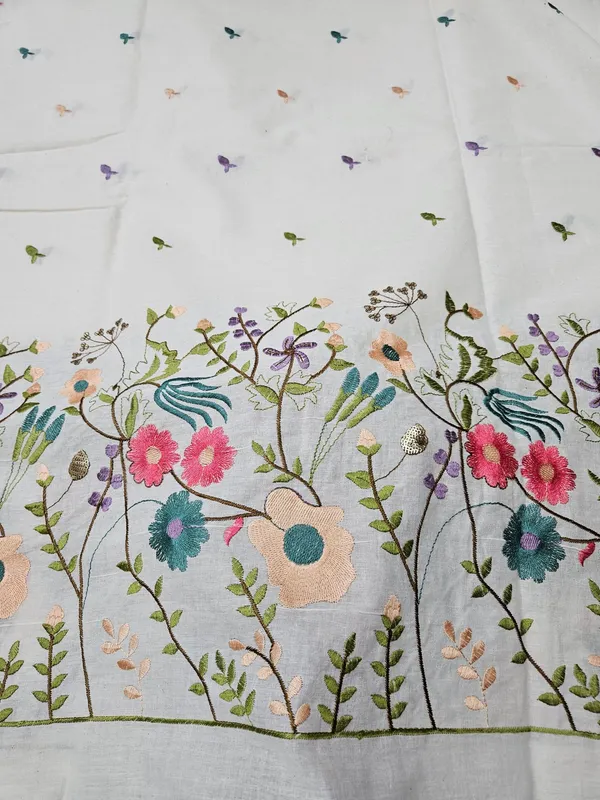 Floral_Multi_Thread_Embroidery_On_Kora_Mul_Cotton_Fabric