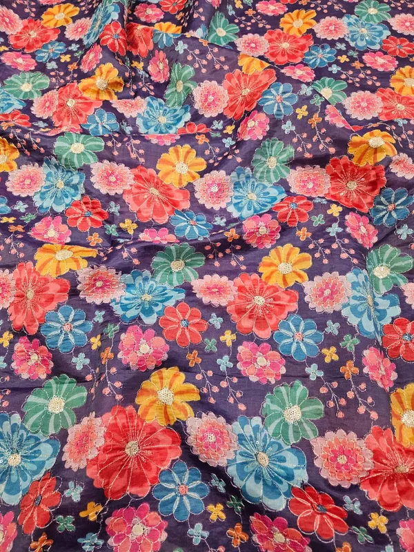 Purple_Floral_Position_Print_With_Embroidery_On_Crushed_Jimmy_Choo_Fabric