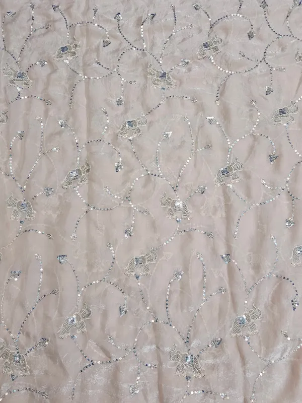 Light_Peach_Allover_Beads_Embroidery_On_Space_Silk_Fendy
