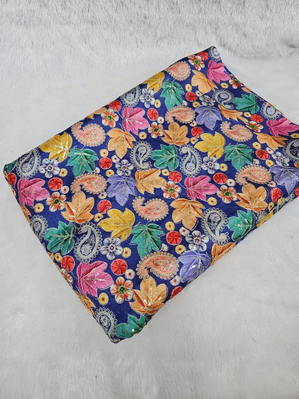 Blue_Floral_Carry_Position_Print_On_Chinon_Fabric