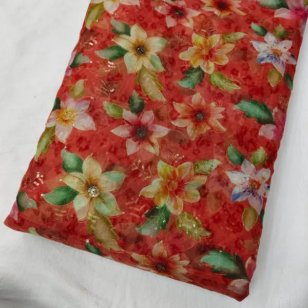 Red_Floral_Position_Print_With_Embroidery_On_Organza_Fabric