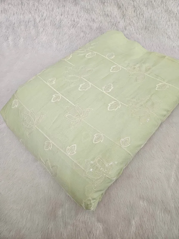 Pista_White_Thread_Sequins_Embroidery_On_Pure_Cambric_Cotton