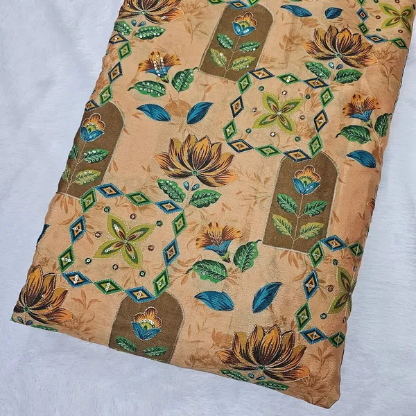 Yellow_Position_Print_With_Embroidery_On_Chinon_Fabric