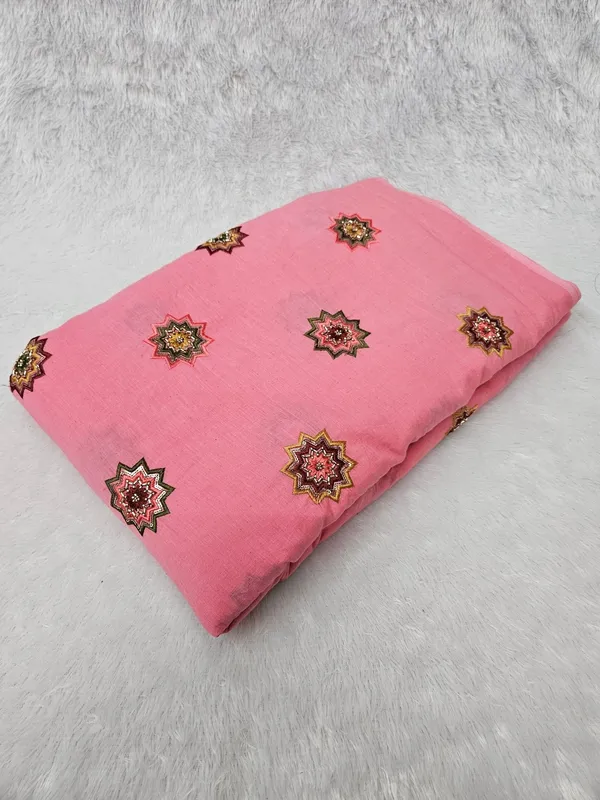 Peach_Beads_Embroidery_Butta_On_Kora_Cotton