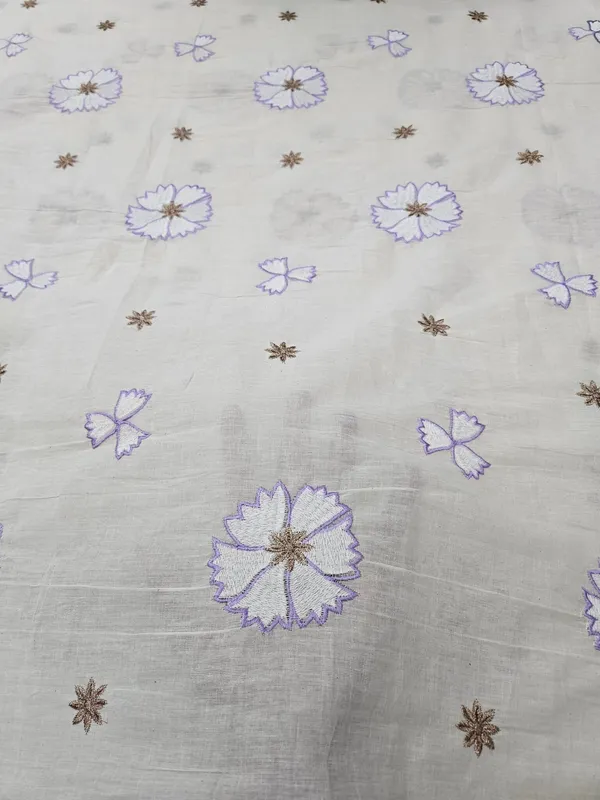 Lavender_Embroidered_2pc_Daman_Allover_On_Pure_Kora_Cotton_Fabric