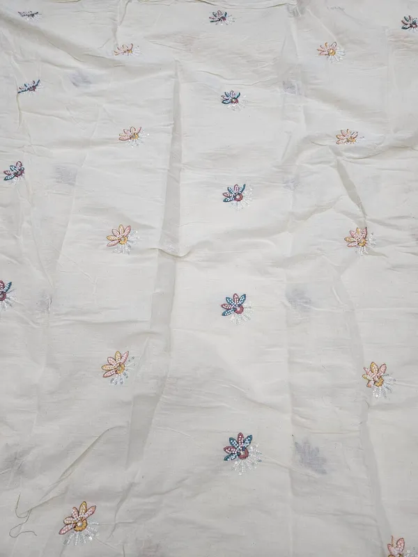 Beads_Embroidery_With_Multi_Colour_Threadwork_On_Dyeable_Kora_Cotton