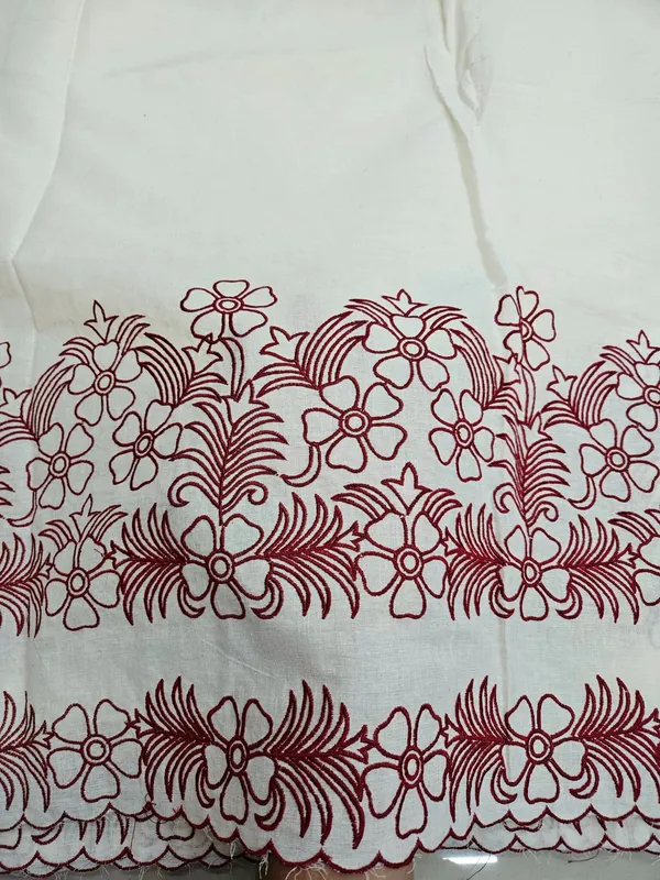Maroon_Embroidered_2_Pc_Daman_Dupatta_On_Kora_Cotton_Fabric
