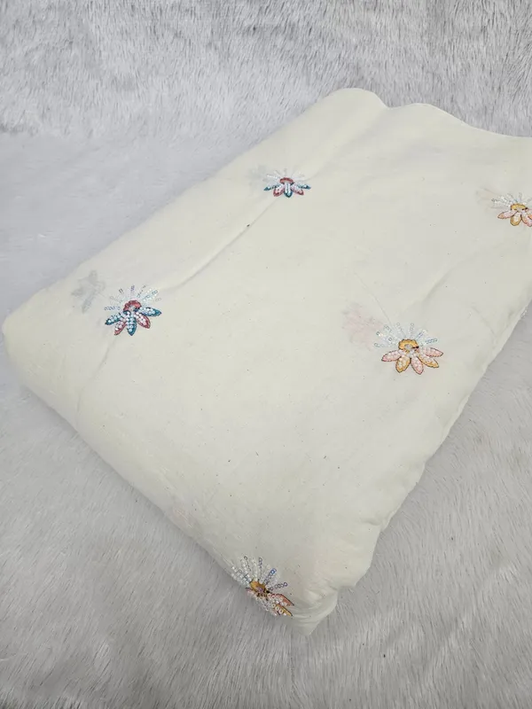 Beads_Embroidery_With_Multi_Colour_Threadwork_On_Dyeable_Kora_Cotton