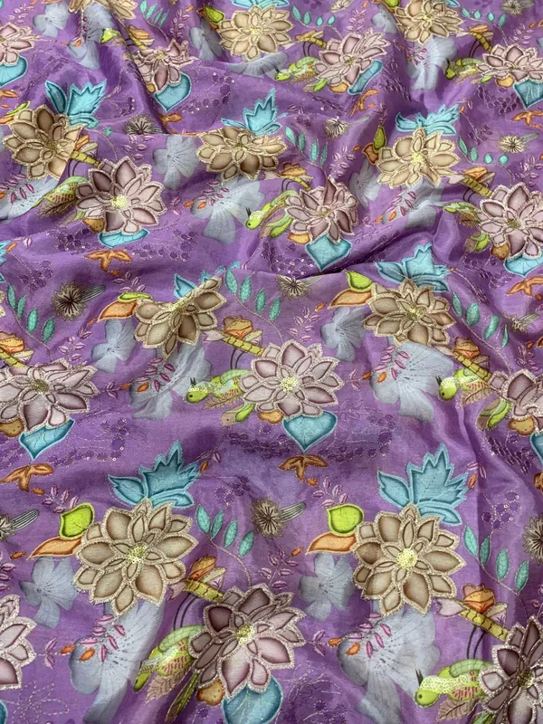 Levender_Position_Print_With_Embroidery_On_Chinon_Fabric