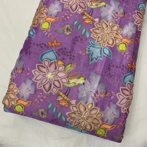 Levender_Position_Print_With_Embroidery_On_Chinon_Fabric